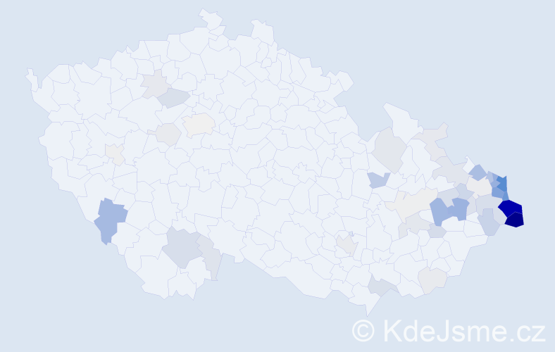 Příjmení: 'Czyž', počet výskytů 233 v celé ČR