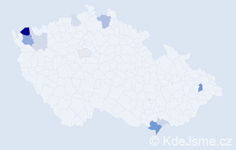 Příjmení: 'Alaxová', počet výskytů 22 v celé ČR