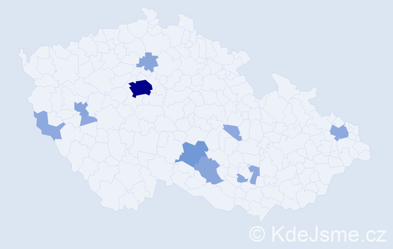 Příjmení: 'Witzová', počet výskytů 23 v celé ČR