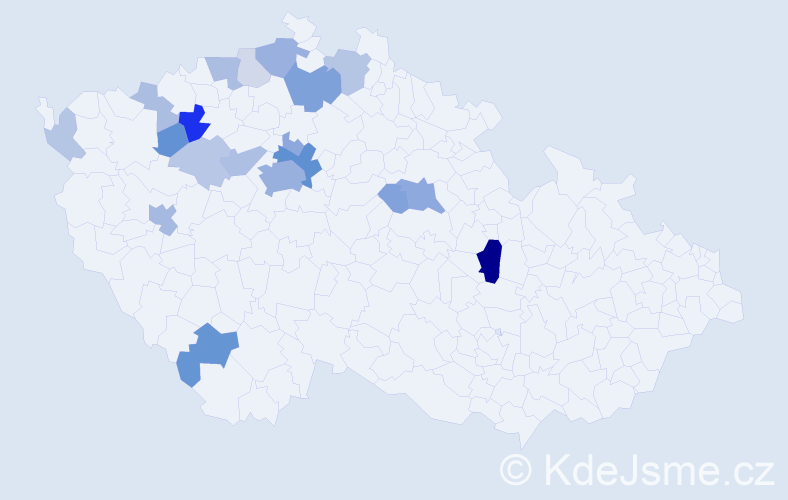 Příjmení: 'Patras', počet výskytů 58 v celé ČR