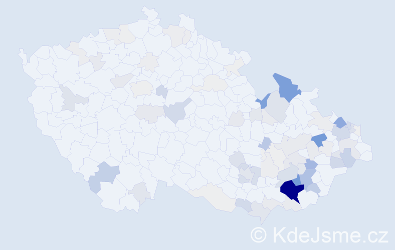 Příjmení: 'Lapčík', počet výskytů 351 v celé ČR
