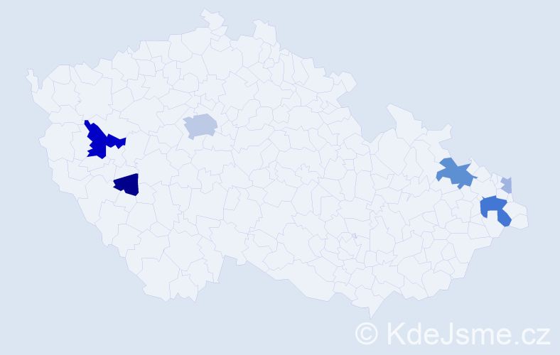 Příjmení: 'Eleková', počet výskytů 19 v celé ČR