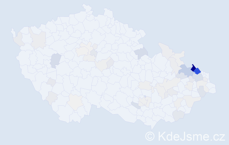 Příjmení: 'Lasák', počet výskytů 335 v celé ČR