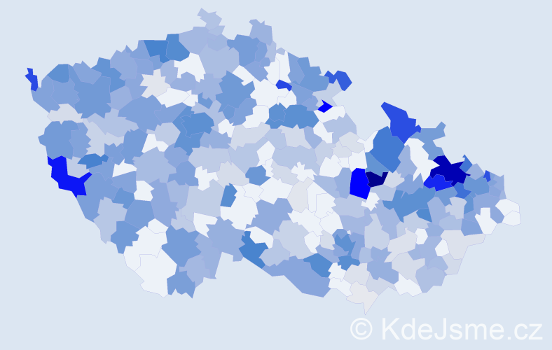 Příjmení: 'Wolf', počet výskytů 1444 v celé ČR