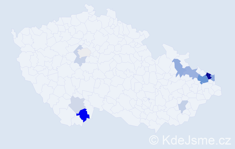 Příjmení: 'Golombková', počet výskytů 31 v celé ČR
