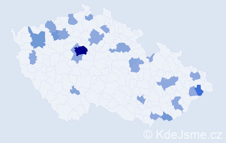 Příjmení: 'Límová', počet výskytů 53 v celé ČR