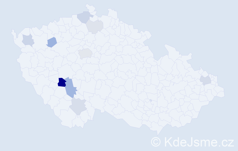 Příjmení: 'Březnická', počet výskytů 26 v celé ČR