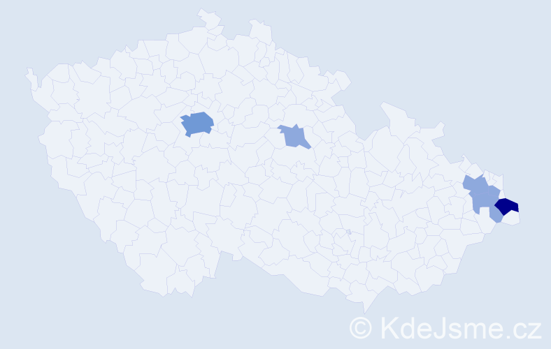 Příjmení: 'Gemzová', počet výskytů 12 v celé ČR