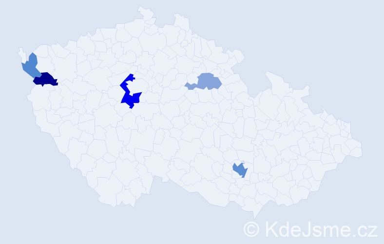 Příjmení: 'Veinhauer', počet výskytů 10 v celé ČR