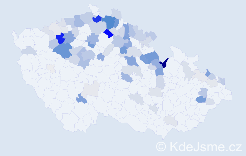 Příjmení: 'Ullrichová', počet výskytů 279 v celé ČR