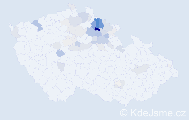 Příjmení: 'Hylmar', počet výskytů 144 v celé ČR