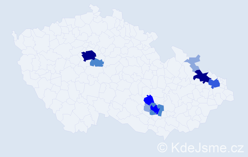 Příjmení: 'Parysová', počet výskytů 29 v celé ČR