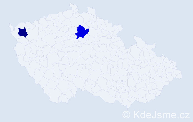Příjmení: 'Čuvan', počet výskytů 2 v celé ČR
