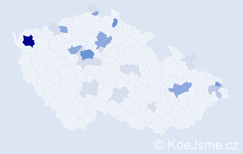 Příjmení: 'Hajdu', počet výskytů 69 v celé ČR
