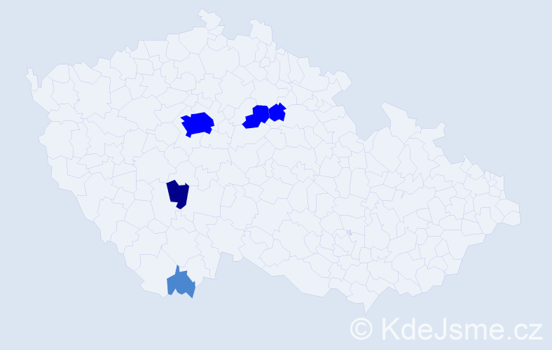 Příjmení: 'Jank', počet výskytů 10 v celé ČR