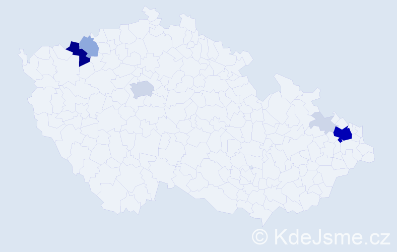 Příjmení: 'Maľar', počet výskytů 31 v celé ČR
