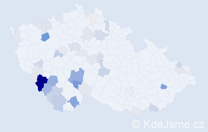 Příjmení: 'Vrhelová', počet výskytů 112 v celé ČR