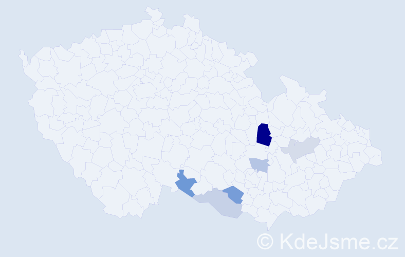 Příjmení: 'Ressek', počet výskytů 9 v celé ČR