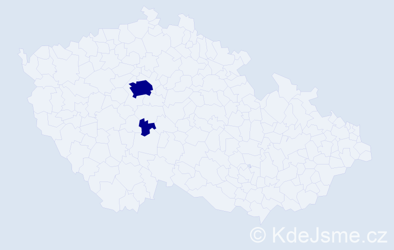 Příjmení: 'Tulenko', počet výskytů 2 v celé ČR
