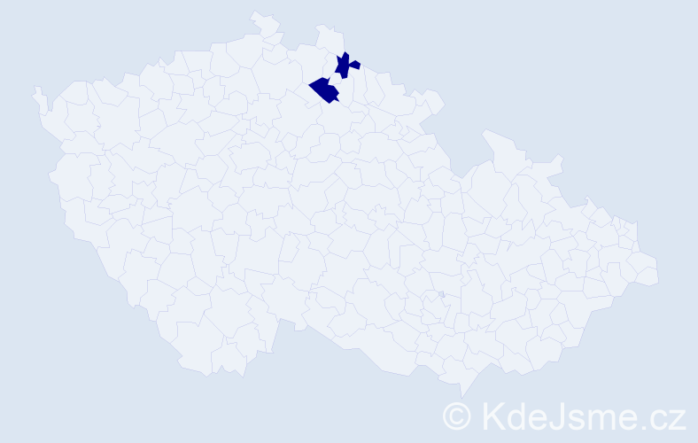 Příjmení: 'Hodbod', počet výskytů 2 v celé ČR