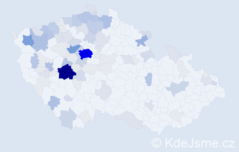 Příjmení: 'Valta', počet výskytů 305 v celé ČR