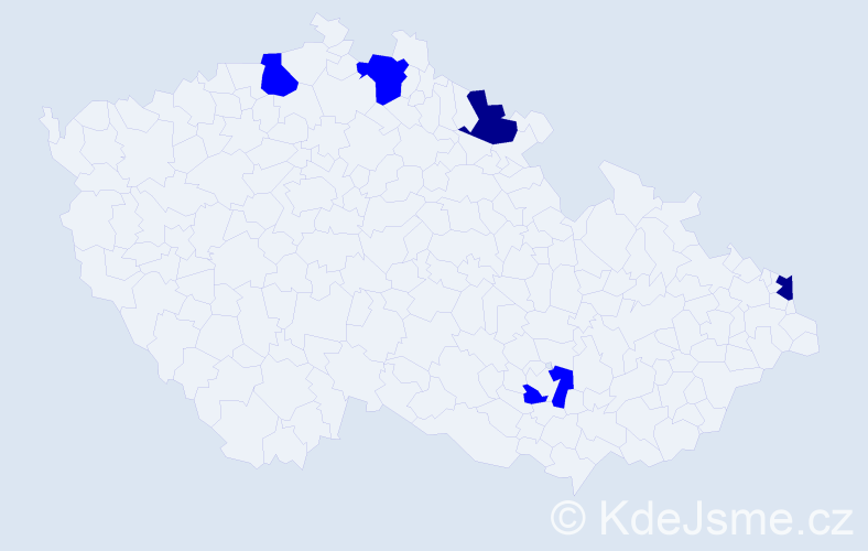 Příjmení: 'Tokarski', počet výskytů 7 v celé ČR