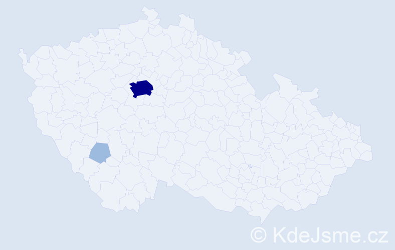 Příjmení: 'Rust', počet výskytů 5 v celé ČR