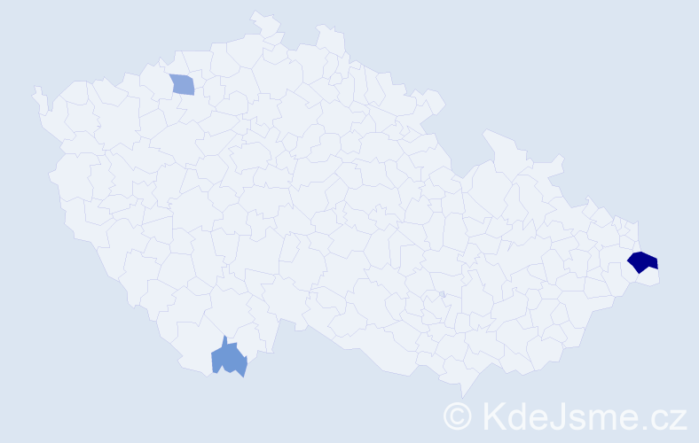 Příjmení: 'Trummer', počet výskytů 9 v celé ČR