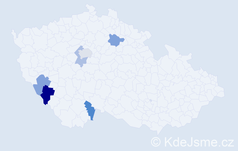 Příjmení: 'Ciprýn', počet výskytů 8 v celé ČR