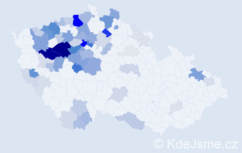 Příjmení: 'Helebrant', počet výskytů 271 v celé ČR