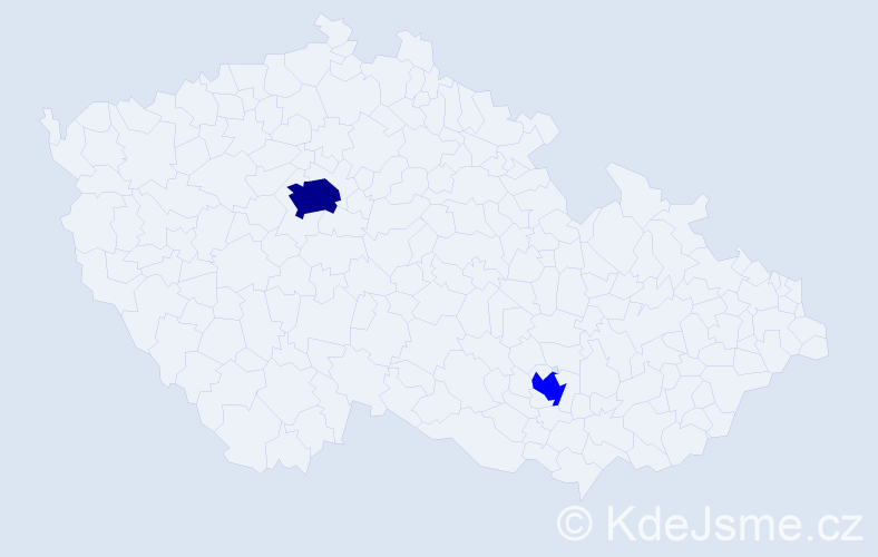 Příjmení: 'Kalinchuk', počet výskytů 3 v celé ČR
