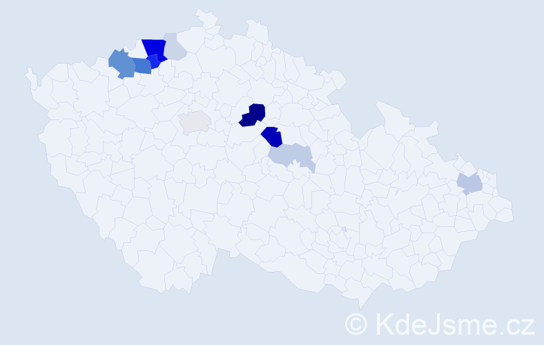 Příjmení: 'Majerčinová', počet výskytů 35 v celé ČR
