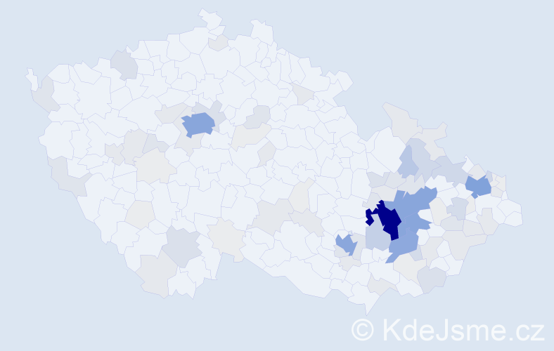 Příjmení: 'Přecechtělová', počet výskytů 355 v celé ČR