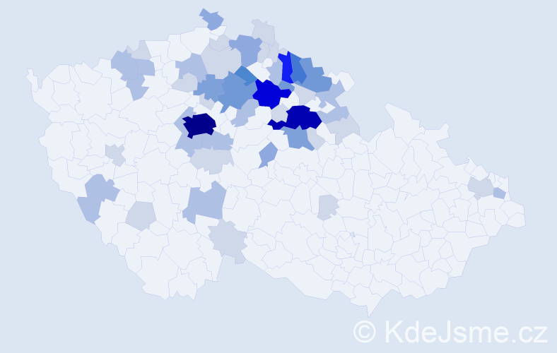 Příjmení: 'Chrtková', počet výskytů 144 v celé ČR