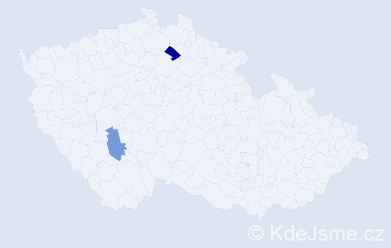 Příjmení: 'Palcútová', počet výskytů 4 v celé ČR
