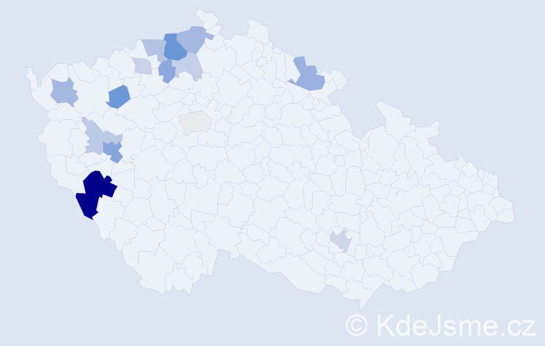 Příjmení: 'Rohrbacherová', počet výskytů 38 v celé ČR