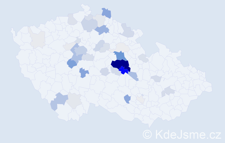 Příjmení: 'Kábele', počet výskytů 199 v celé ČR