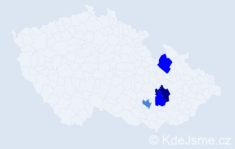 Příjmení: 'Breitzetel', počet výskytů 8 v celé ČR