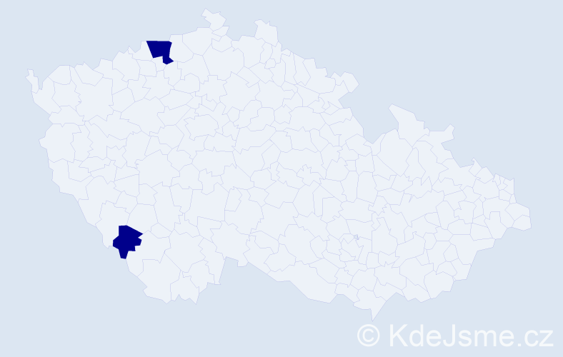 Příjmení: 'Vujta', počet výskytů 4 v celé ČR