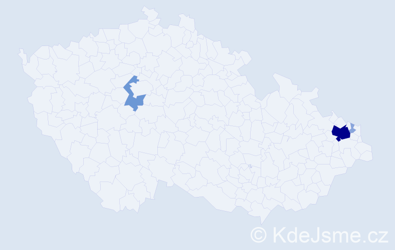 Příjmení: 'Pertile', počet výskytů 23 v celé ČR