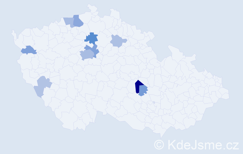 Příjmení: 'Haramul', počet výskytů 33 v celé ČR