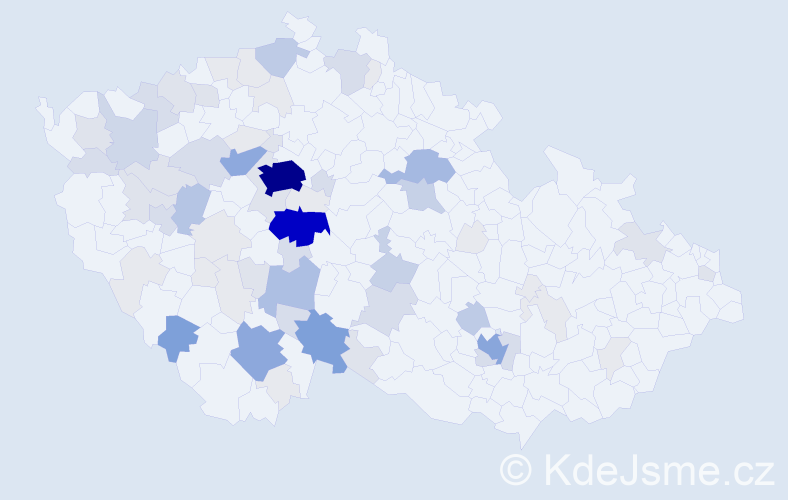 Příjmení: 'Bartůšková', počet výskytů 297 v celé ČR