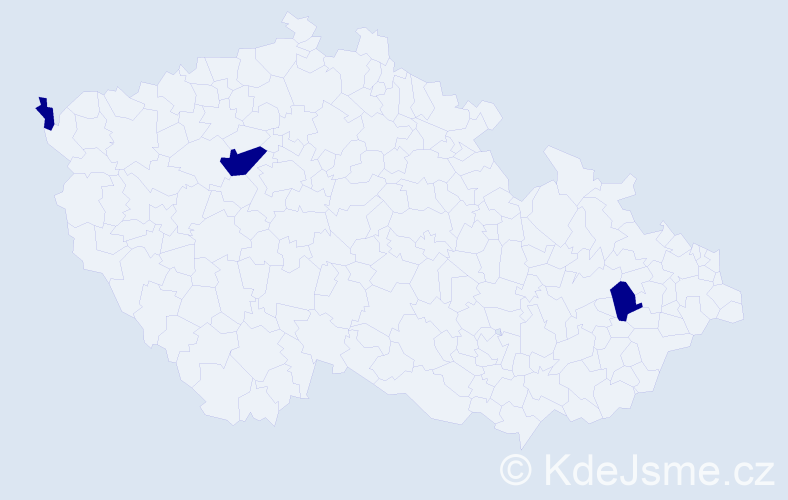 Příjmení: 'Pickarová', počet výskytů 3 v celé ČR