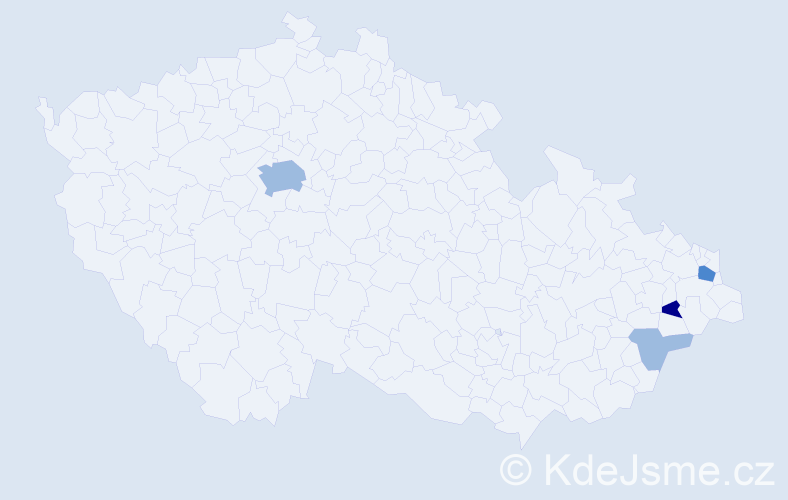 Příjmení: 'Knebelová', počet výskytů 8 v celé ČR