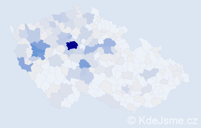 Příjmení: 'Růžková', počet výskytů 888 v celé ČR