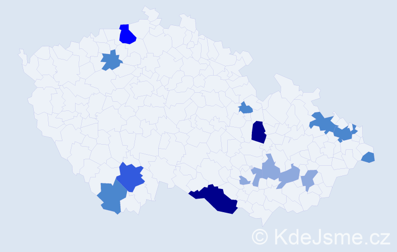 Příjmení: 'Šimášková', počet výskytů 35 v celé ČR