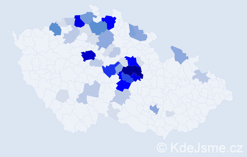 Příjmení: 'Nevole', počet výskytů 213 v celé ČR
