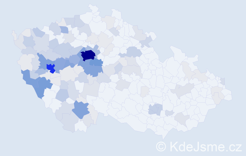 Příjmení: 'Hůrka', počet výskytů 429 v celé ČR