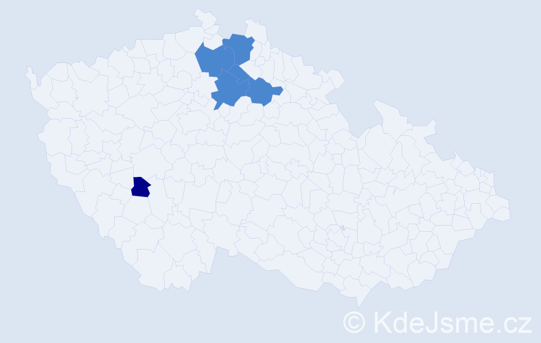 Příjmení: 'Handíková', počet výskytů 8 v celé ČR