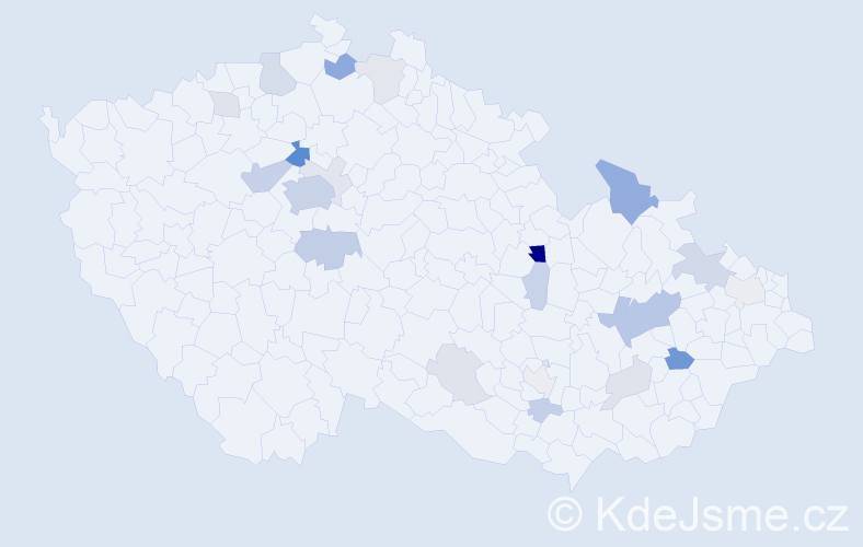 Příjmení: 'Hildebrandová', počet výskytů 62 v celé ČR